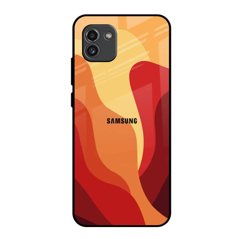 Magma Color Pattern Samsung Galaxy A03 Glass Back Cover Online