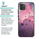 Space Doodles Glass Case for Samsung Galaxy A03