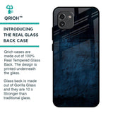 Dark Blue Grunge Glass Case for Samsung Galaxy A03