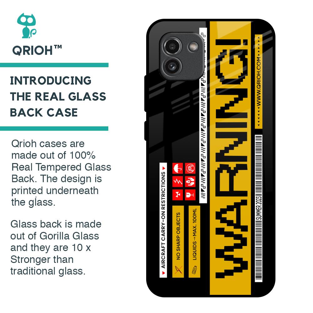 Aircraft Warning Glass Case for Samsung Galaxy A03
