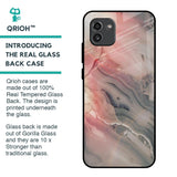 Pink And Grey Marble Glass Case For Samsung Galaxy A03
