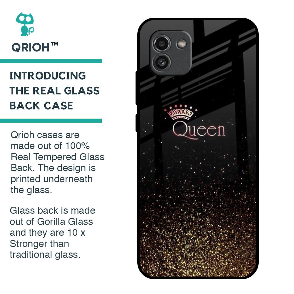 I Am The Queen Glass Case for Samsung Galaxy A03