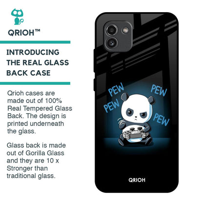 Pew Pew Glass Case for Samsung Galaxy A03