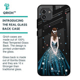 Queen Of Fashion Glass Case for Samsung Galaxy A03