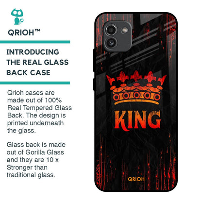Royal King Glass Case for Samsung Galaxy A03