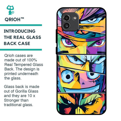 Anime Legends Glass Case for Samsung Galaxy A03