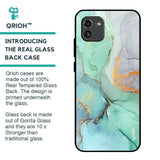 Green Marble Glass Case for Samsung Galaxy A03
