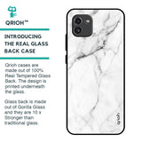 Modern White Marble Glass Case for Samsung Galaxy A03