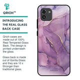 Purple Gold Marble Glass Case for Samsung Galaxy A03