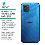 Blue Wave Abstract Glass Case for Samsung Galaxy A03