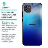 Blue Rhombus Pattern Glass Case for Samsung Galaxy A03