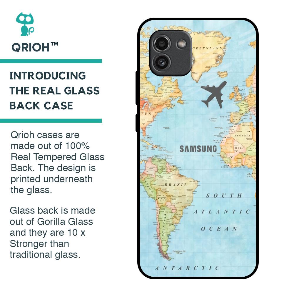 Fly Around The World Glass Case for Samsung Galaxy A03