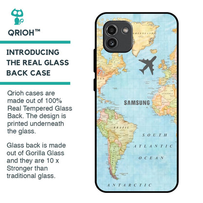 Fly Around The World Glass Case for Samsung Galaxy A03