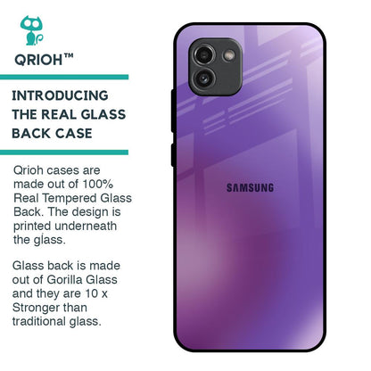 Ultraviolet Gradient Glass Case for Samsung Galaxy A03