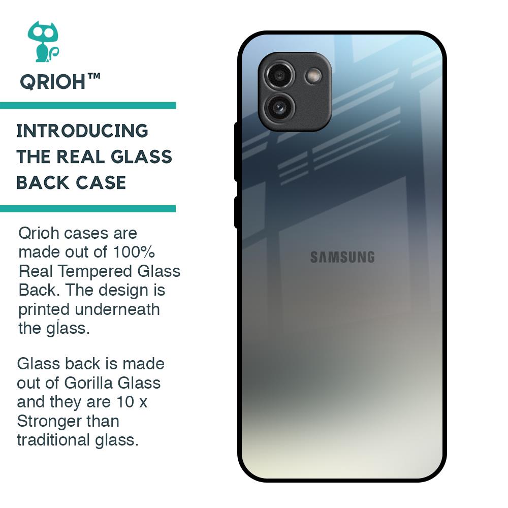 Tricolor Ombre Glass Case for Samsung Galaxy A03