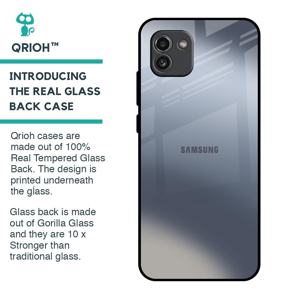 Space Grey Gradient Glass Case for Samsung Galaxy A03