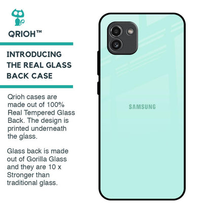 Teal Glass Case for Samsung Galaxy A03