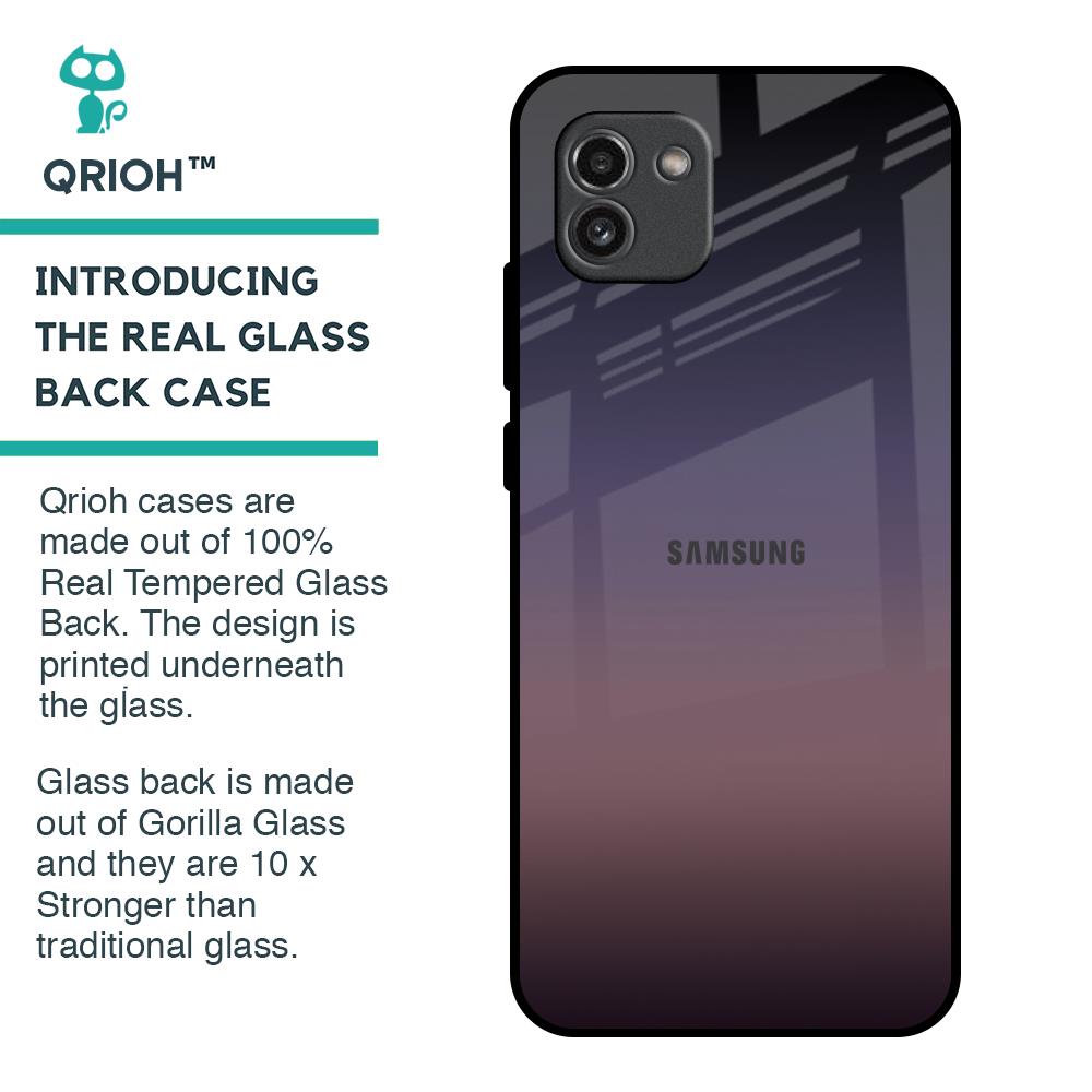 Grey Ombre Glass Case for Samsung Galaxy A03