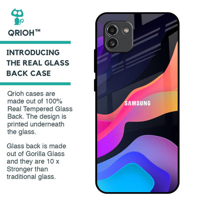 Colorful Fluid Glass Case for Samsung Galaxy A03