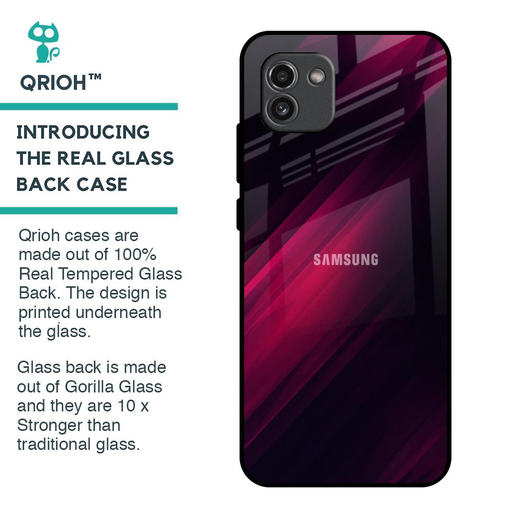 Razor Black Glass Case for Samsung Galaxy A03