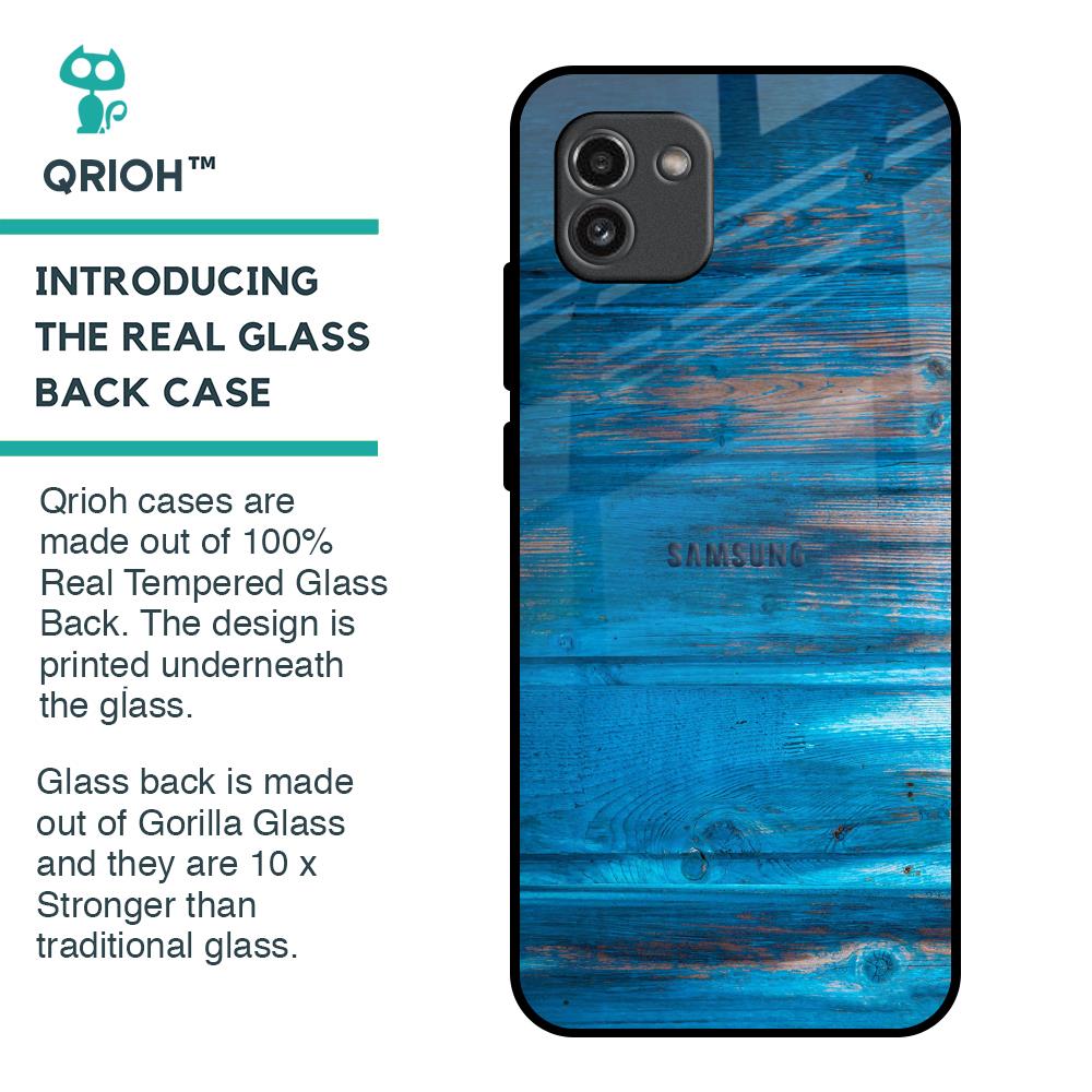 Patina Finish Glass case for Samsung Galaxy A03