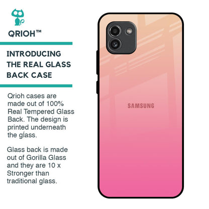 Pastel Pink Gradient Glass Case For Samsung Galaxy A03