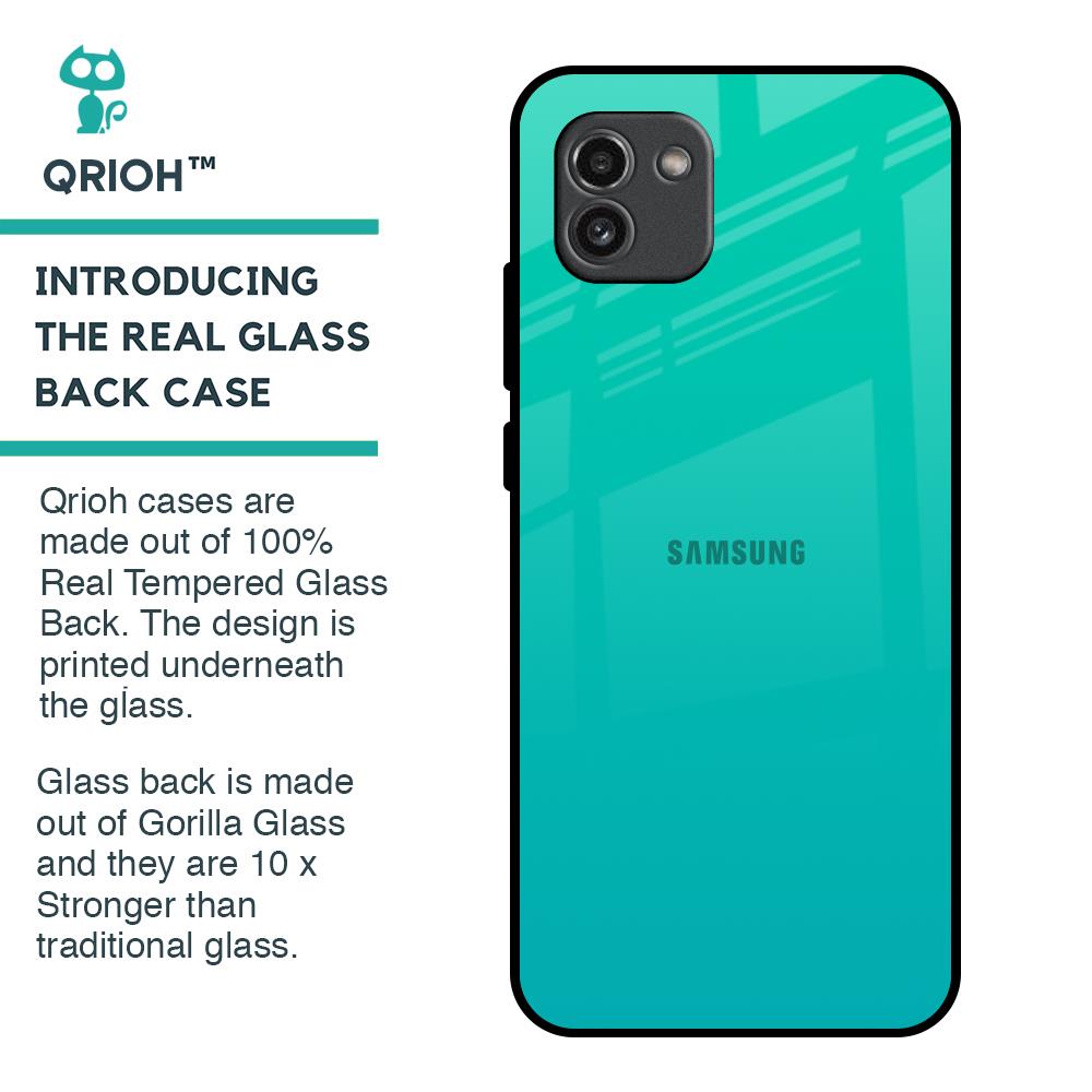 Cuba Blue Glass Case For Samsung Galaxy A03
