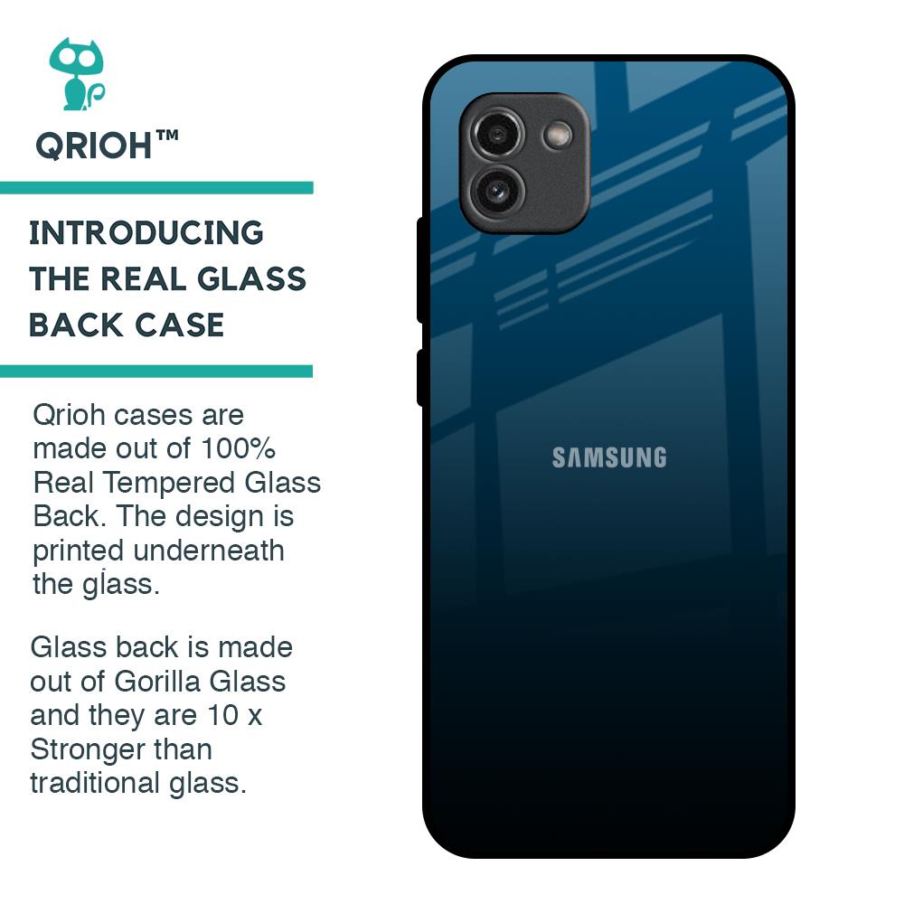 Sailor Blue Glass Case For Samsung Galaxy A03