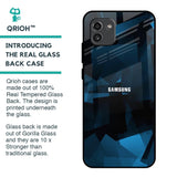 Polygonal Blue Box Glass Case For Samsung Galaxy A03