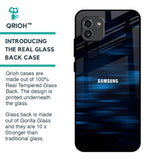 Blue Rough Abstract Glass Case for Samsung Galaxy A03