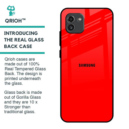 Blood Red Glass Case for Samsung Galaxy A03