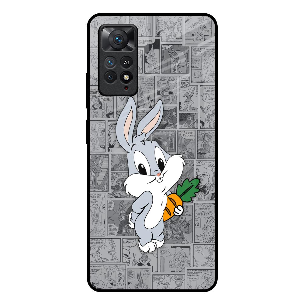 Cute Baby Bunny Redmi Note 11 Pro Plus 5G Glass Back Cover Online