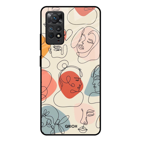 Abstract Faces Xiaomi Redmi Note 11 Pro+ Glass Back Cover Online