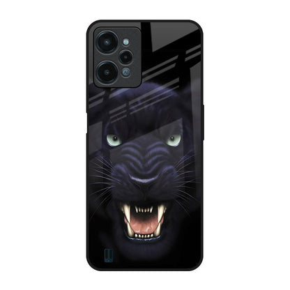 Angry Black Leopard Realme C31 Glass Back Cover Online