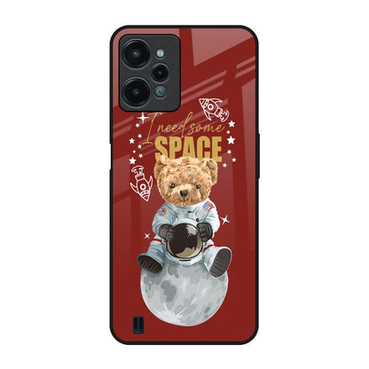 Astronaut Bear Realme C31 Glass Back Cover Online