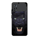 Angry Black Leopard Poco X4 Pro 5G Glass Back Cover Online