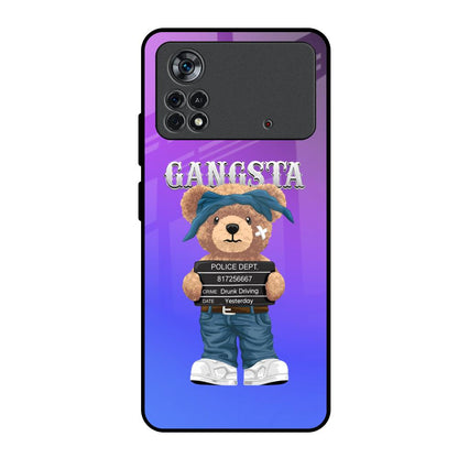 Gangsta Bear Poco X4 Pro 5G Glass Back Cover Online