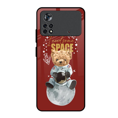 Astronaut Bear Poco X4 Pro 5G Glass Back Cover Online