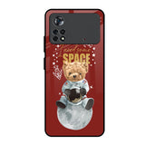 Astronaut Bear Poco X4 Pro 5G Glass Back Cover Online