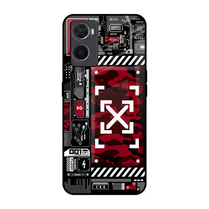 Technology Art Oppo A76 Glass Back Cover Online