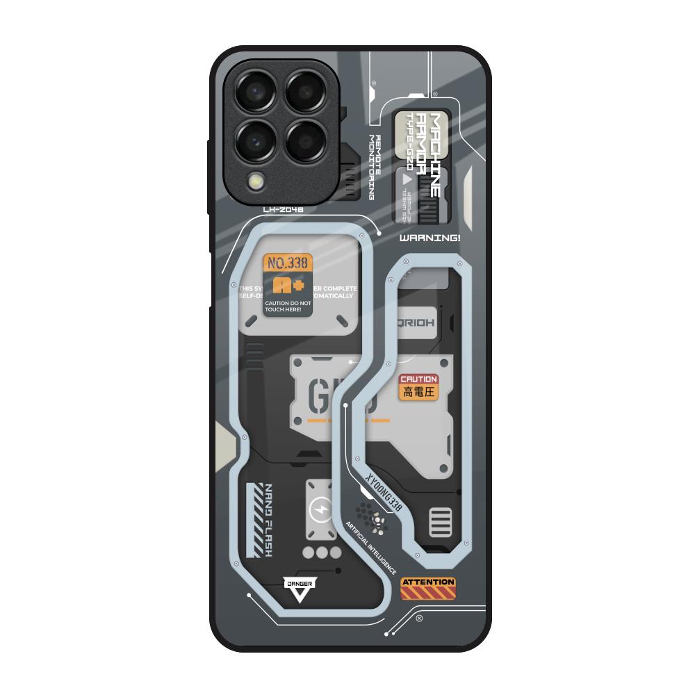 Retro Futuristic Samsung Galaxy M33 5G Glass Back Cover Online