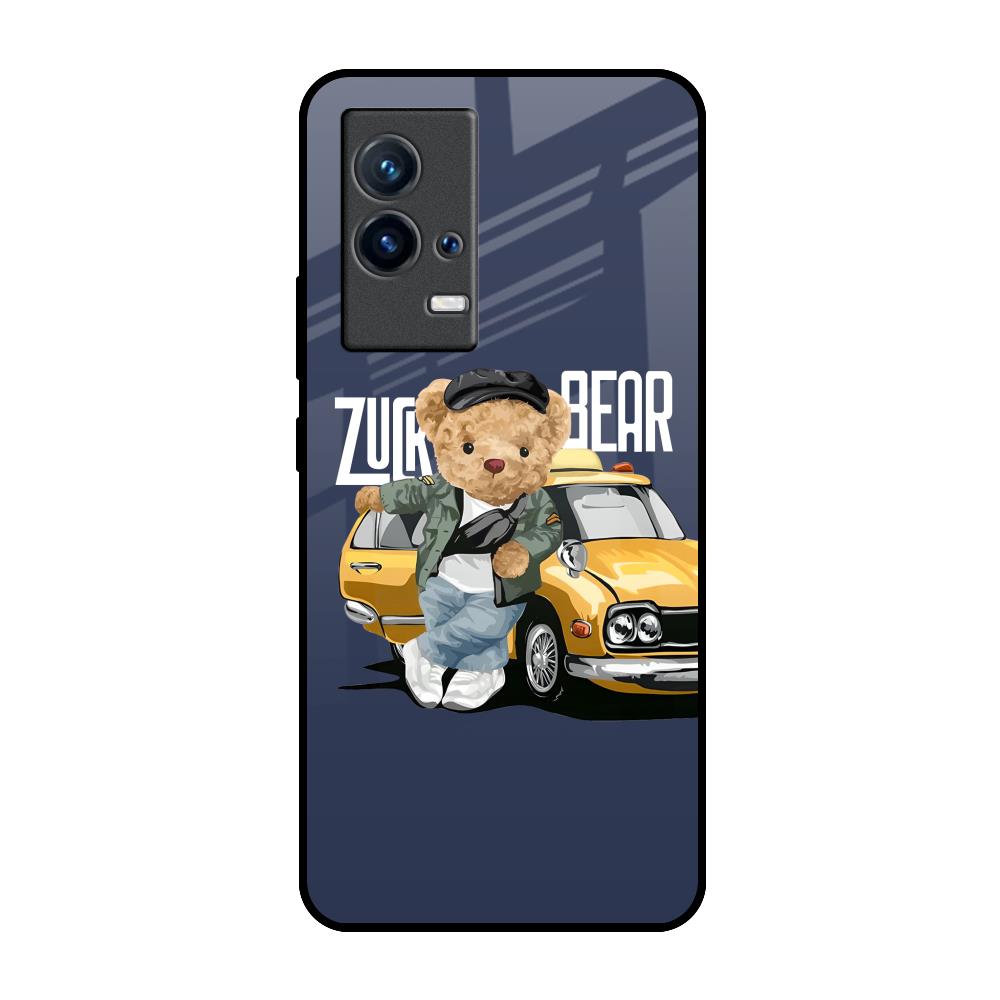 Adventurous Bear IQOO 9 5G Glass Back Cover Online