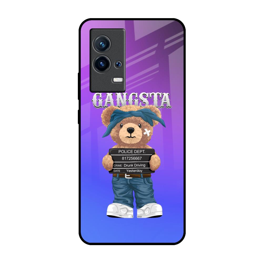 Gangsta Bear IQOO 9 5G Glass Back Cover Online