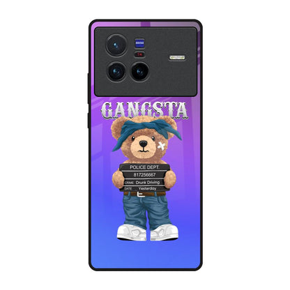 Gangsta Bear Vivo X80 5G Glass Back Cover Online
