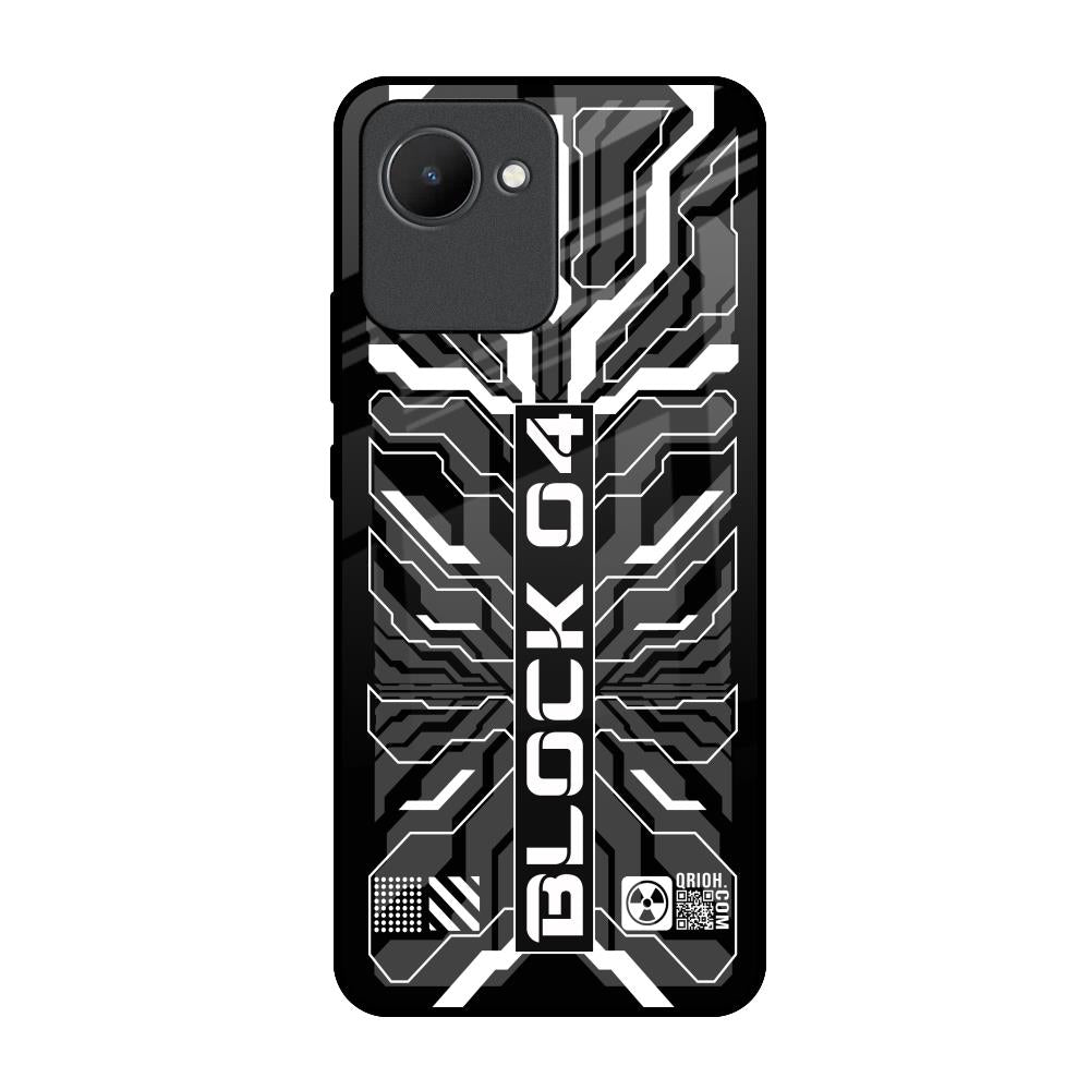 Monochrome Magic Realme C30 Glass Back Cover Online
