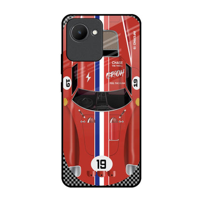 Racing Vintage Realme C30 Glass Back Cover Online