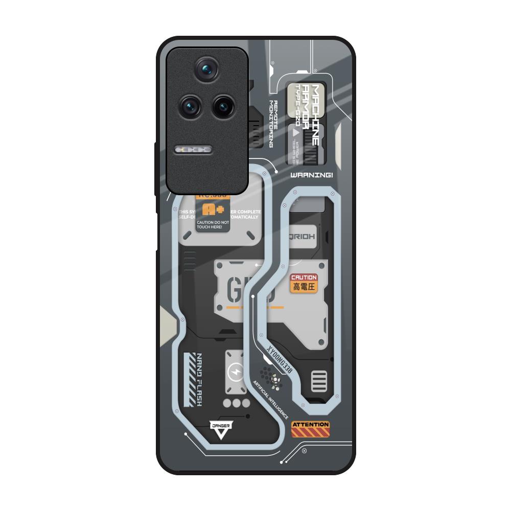 Retro Futuristic Poco F4 5G Glass Back Cover Online
