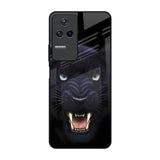 Angry Black Leopard Poco F4 5G Glass Back Cover Online