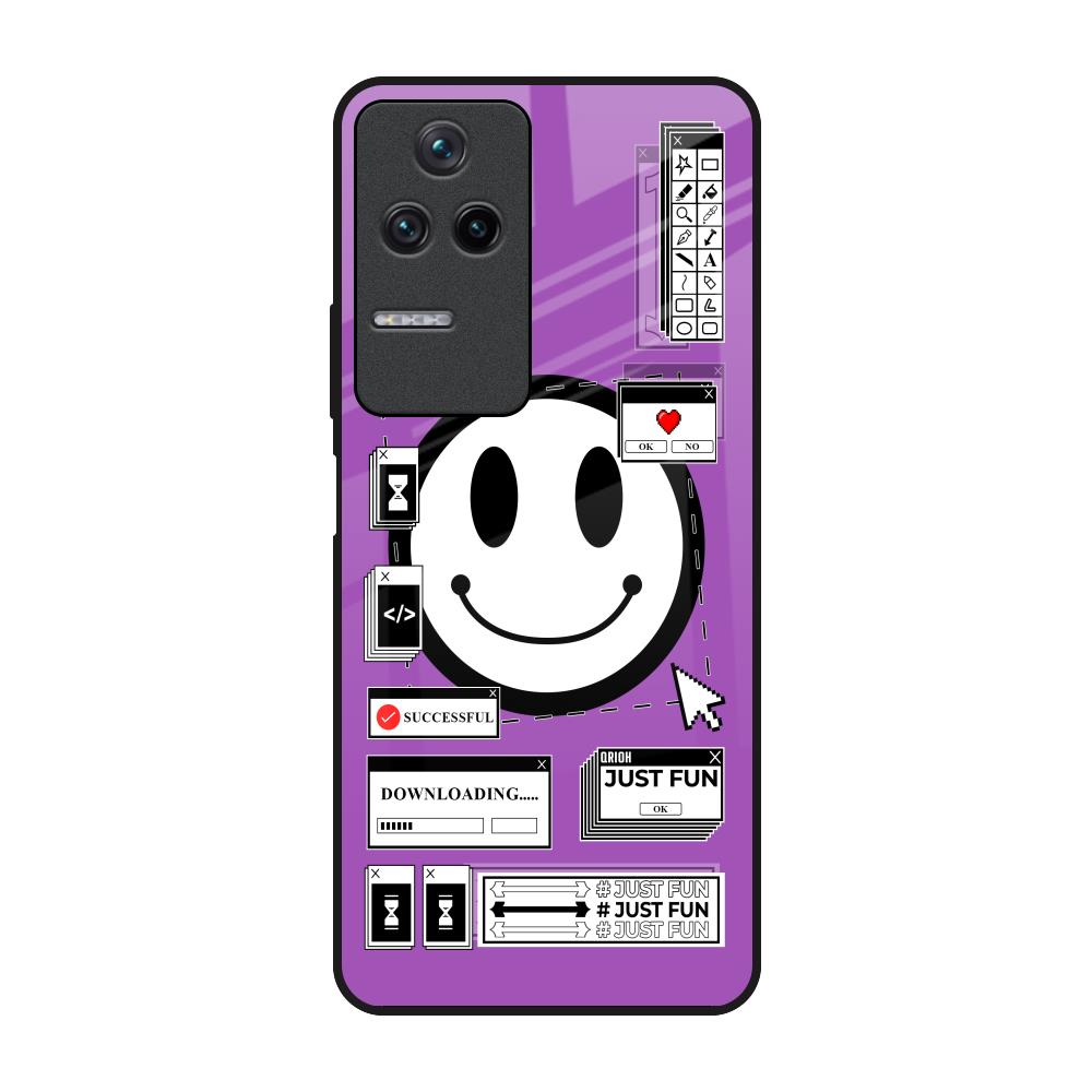 Code with Smile Poco F4 5G Glass Back Cover Online
