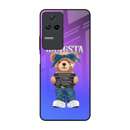 Gangsta Bear Poco F4 5G Glass Back Cover Online